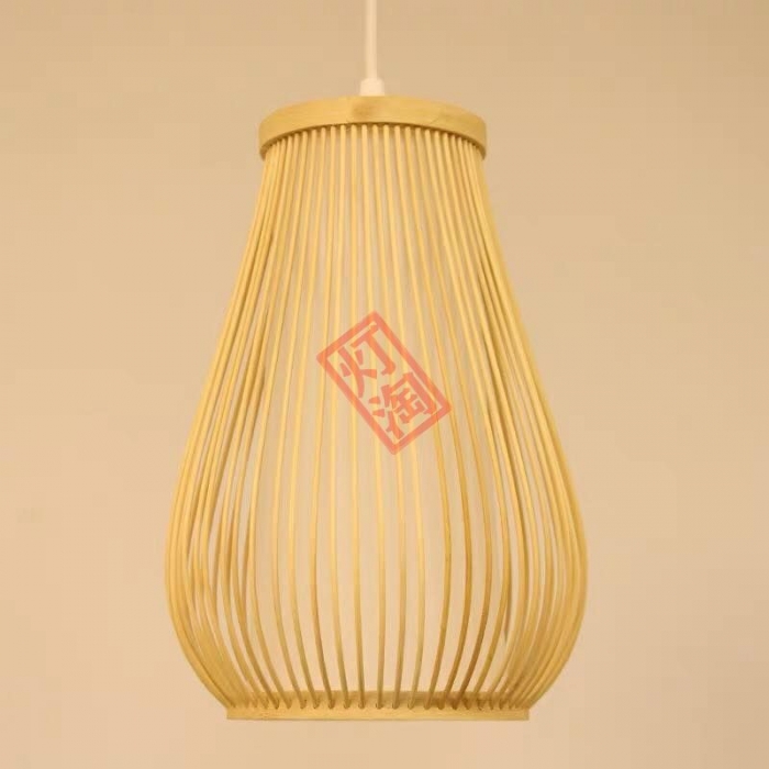 新中式竹艺吊灯创意竹编吊灯罩   花瓶
