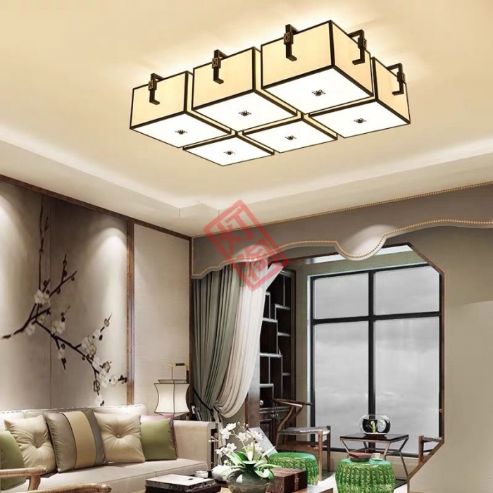新中式吸顶灯中国风灯具简约现代餐厅卧室仿古书房灯XM-8006