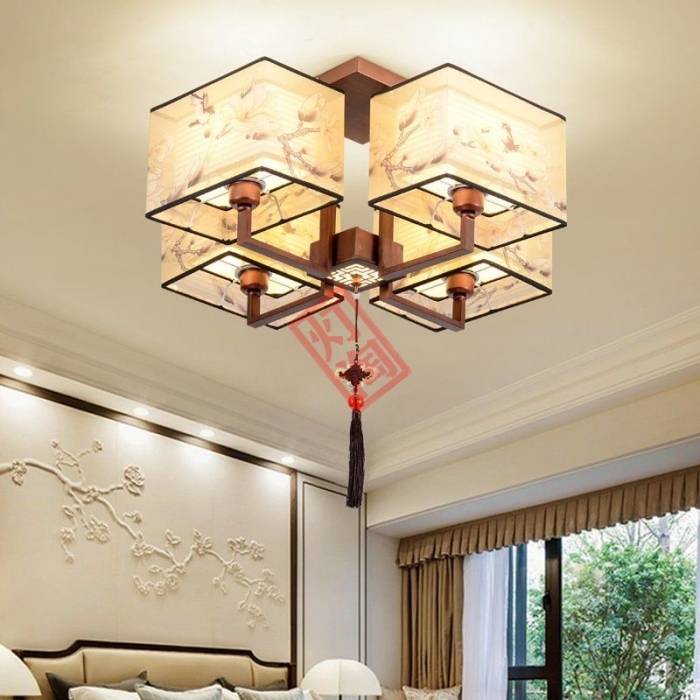 新中式吸顶灯客厅灯 长方形卧室书房餐厅中国风859-4